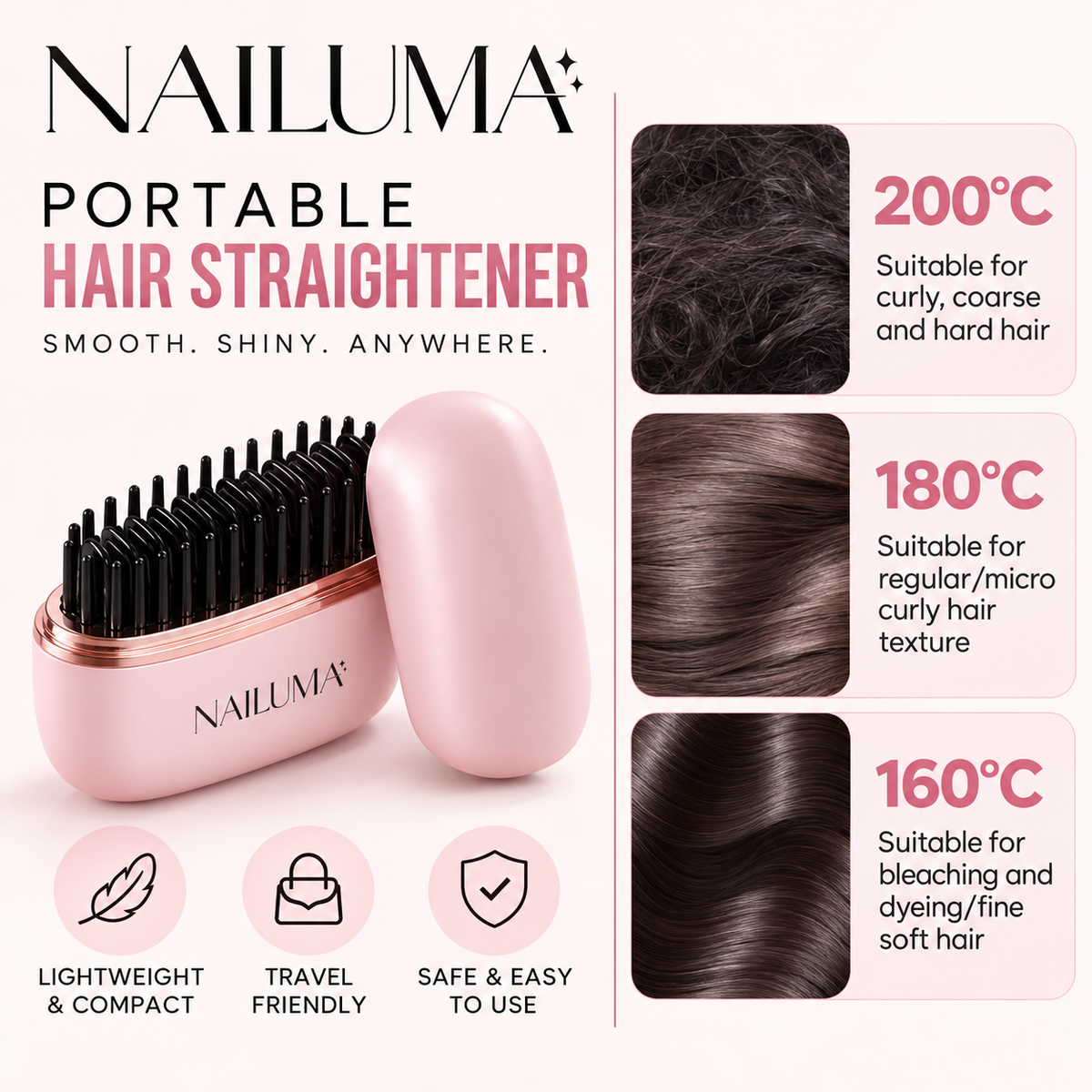 Nailuma Pocket Hair Straightener